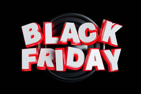 black friday 3d render logo