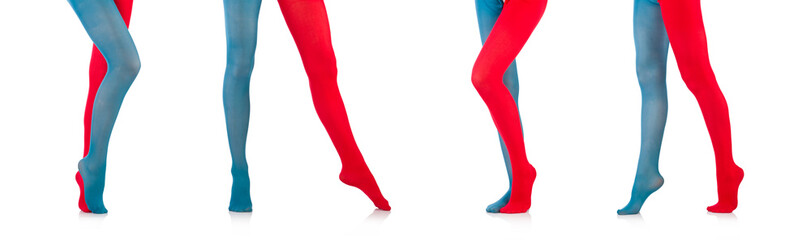 Colourful leggings isolated on the white