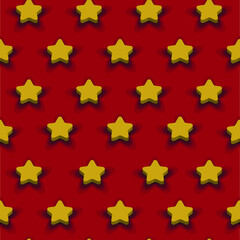 Design of a 3d star pattern. Design to congratulate Christmas. Editable vector.