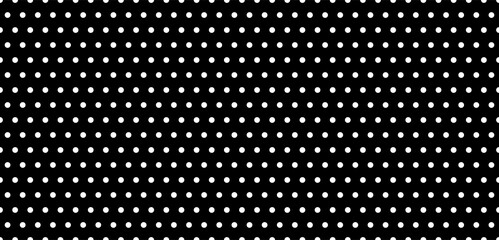 black and white polka dot pattern background vector