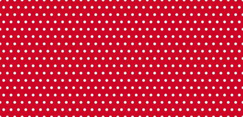 Vintage polka dots white and red pattern, colorful background - vector abstract background