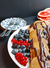 Pancakes and Fruits