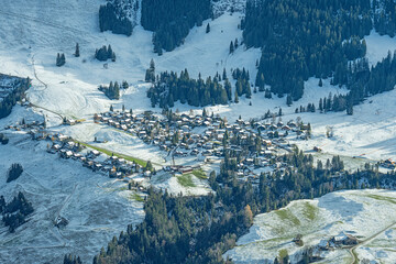Wirzweli (ob  Dallenwil) im Schnee, Kanton Nidwalden, Schweiz