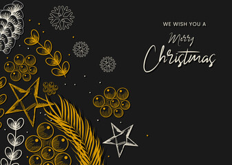 Merry Christmas Doodle Greeting Card