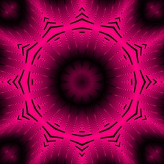 shades of bright neon pink and purple pink coloured abstract patterns shapes and geometric design on a black background 