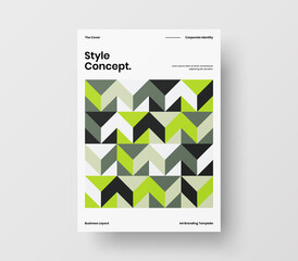 Abstract corporate identity report cover. Geometric vector business presentation design layout. Amazing company illustration brochure template.