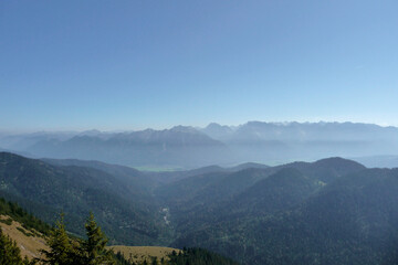 Mountain view from Krottenkopf mountain, Bavaria, Germany
