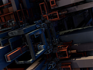 surreal futuristic digital 3d design art abstract background fractal illustration for meditation and decoration wallpaper