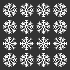 Background with snowflakes. Snowflake, Christmas icon. Winter, snow. Vector illustration.