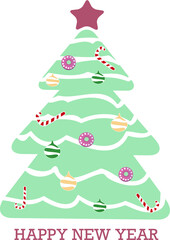 christmas tree with decor