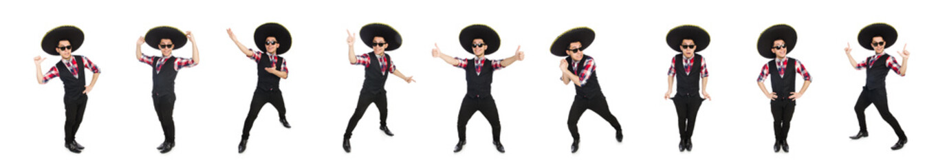 Funny mexican with sombrero in concept