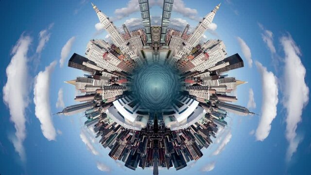 Spherical footage of New York city
