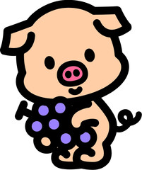 かわいい子豚のキャラクター