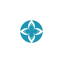 Beauty plumeria icon flowers design illustration Template