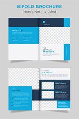 bi-fold brochure Design Template or company profile pages brochure