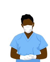 illustration people, The medical team works to treat everyone. 
