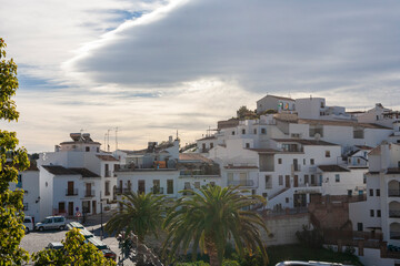 Stadtansicht von Frigliana, Spanien