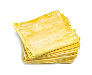 wonton wrapper isolated on white background