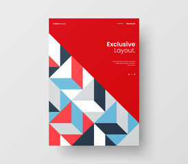 Abstract corporate identity report cover. Geometric vector business presentation design layout. Amazing company illustration brochure template.