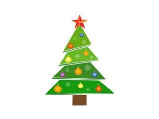 Icon Christmas tree. New Year. Vector illustration.