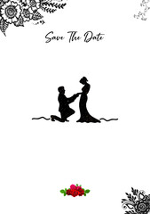 Save The Date Card illustration vector.