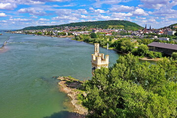 Fototapeta na wymiar Mäuseturm in Bingen am Rhein