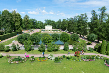 Pushkin. Garden near the Catherine Palace in Tsarskoye Selo