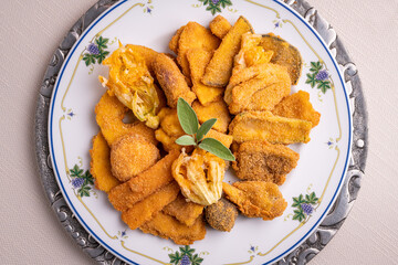 typical piedmonts mixed fried dish, 