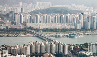 Jam Packed Apartment in Seoul , South Korea with Han River 