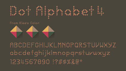 Dot Alphabet - Klee's Color (Vector font Set)