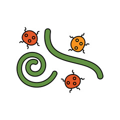 parasite animals sickness line icon. element of bacterium virus illustration icons. signs symbols can be used for web logo mobile app UI UX