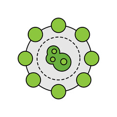 biology sickness bacteria line icon. element of bacterium virus illustration icons. signs symbols can be used for web logo mobile app UI UX