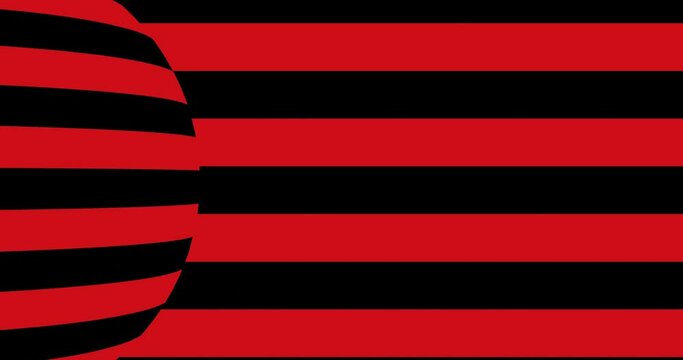 3d render with abstract red and black striped background