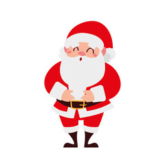 merry christmas cute santa claus character cartoon