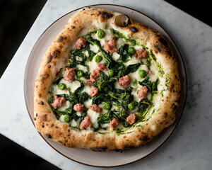 Pizza salsiccia cicoria