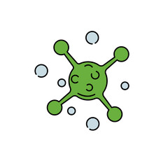 virus line icon. element of bacterium virus illustration icons. signs symbols can be used for web logo mobile app UI UX