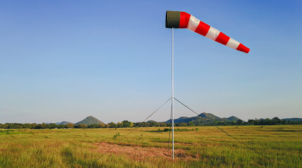 Air Vehicle, Airplane, Airport, Airport Runway, Anemometer