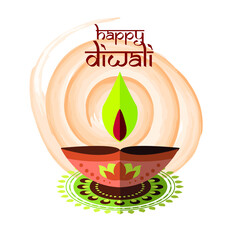 Diya for the diwali festival. Diwali festival symbol icon.