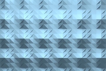 Pattern blue with origami like folded surface