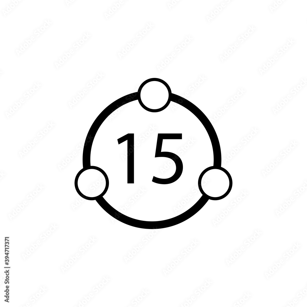 Canvas Prints Circle and circles and number fifteen inside sign eps ten