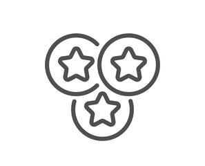 Stars line icon. Best ranking sign. Rating symbol. Quality design element. Linear style stars icon. Editable stroke. Vector