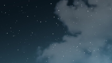 Obraz na płótnie Canvas Night sky with clouds and many stars