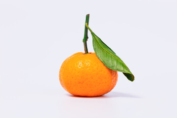 juicy tangerine on a white background