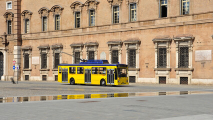 Trolleybus, Piazza Roma, Modena, Italy