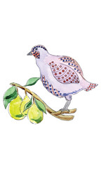 Partridge in Pear Tree for 12 Days of Christmas Charms