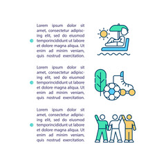 Self help tips concept icon with text. Helping yourself with seasonal affective disorder. PPT page vector template. Brochure, magazine, booklet design element with linear illustrations