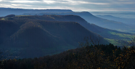 Albtrauf im Abendlicht