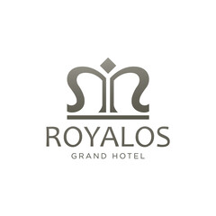 Royal hotel concept logo design