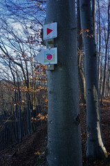 Wanderweg Beschilderung, Dreifürstensteig, Schwäbische Alb