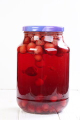 Jar of maraschino cocktail cherries